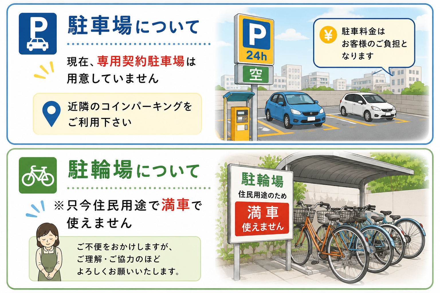駐車・駐輪について
